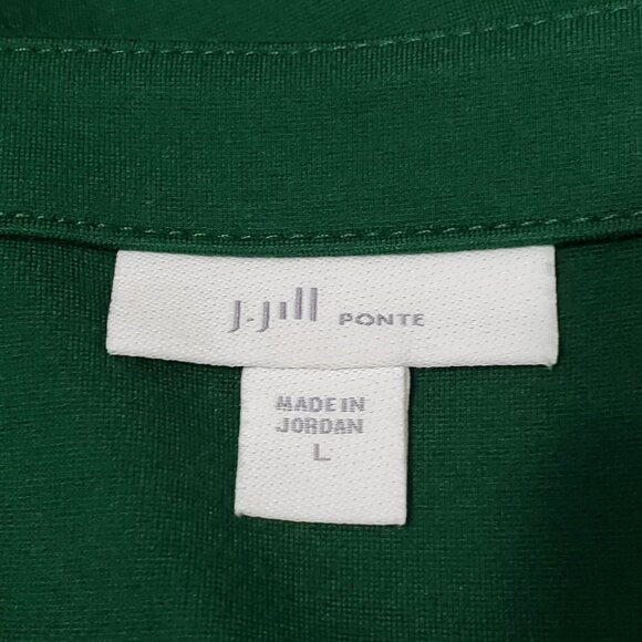 J Jill Size L Top Ponte Knit Button Accent Sleeves Long Sleeve Pullover Blouse - Picture 10 of 12